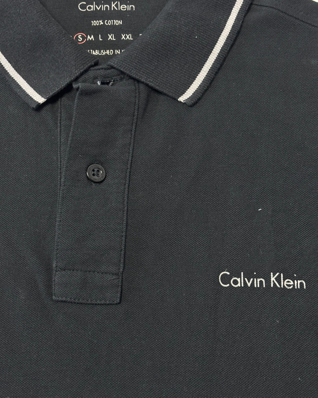 Calvin Klein Black Short Sleeve Polo Shirt