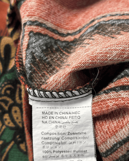 Vintage-Inspired Tribal Patchwork Print Shirt