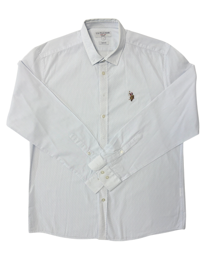 U.S. Polo Assn. Slim Fit Sky Blue Pinstripe Button-Down Shirt