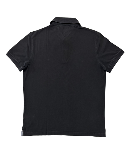 Tommy Hilfiger Classic Black Slim Fit Cotton Polo Shirt - M