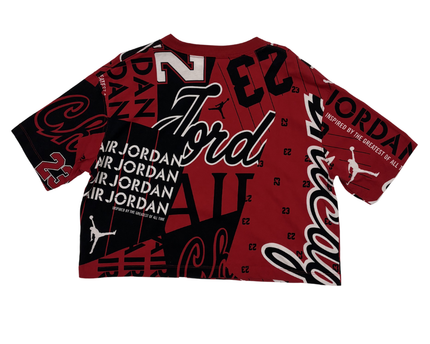 Jordan Red & Black All-Over Graphic T-Shirt - M