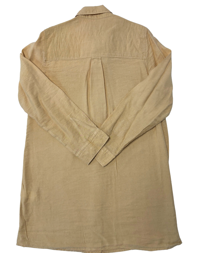 U.S. Polo Assn. Longline Tan Utility Shirt Dress