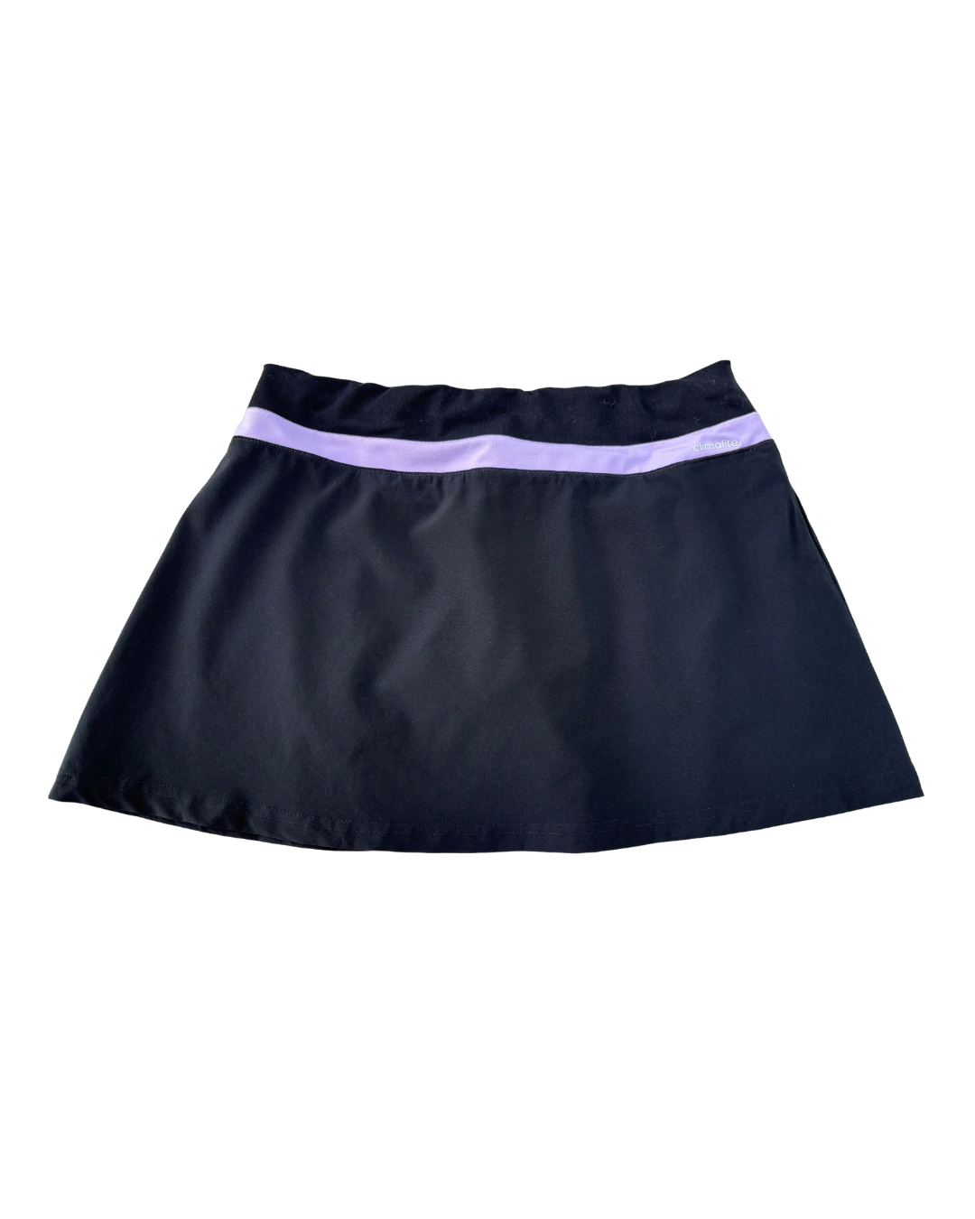 Adidas Black Tennis Skirt with Lavender Stripe - S