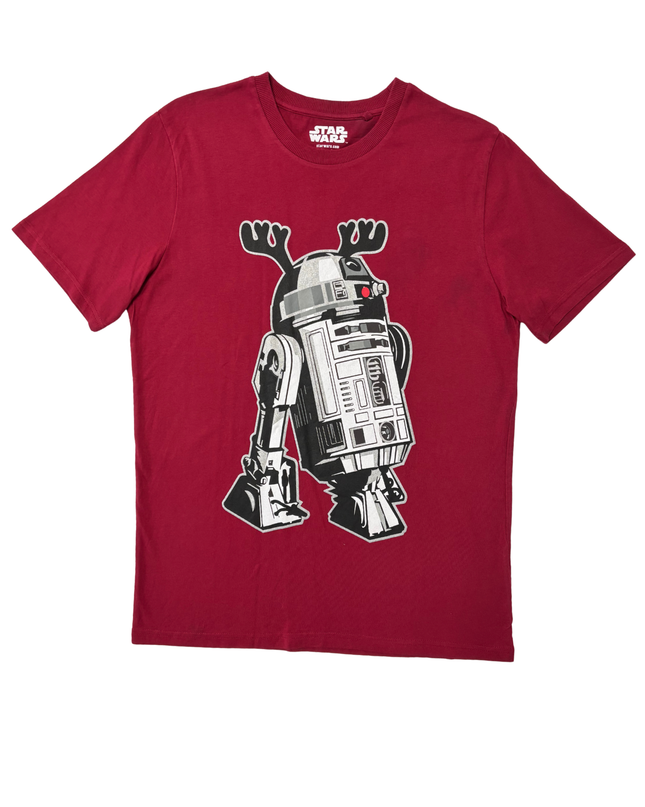 Star Wars R2-D2 Reindeer Antlers Christmas by Next Red T-Shirt - M