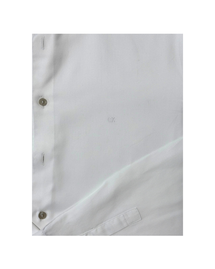 Calvin Klein White Slim Fit with Blue Collar Lining Dress Shirt
