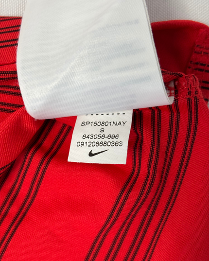 Nike Tour Performance Dri-Fit Red Striped Golf Polo Shirt