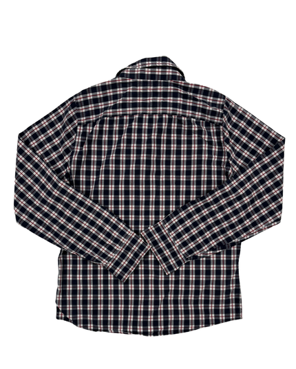 Hollister Navy, White & Red Checkered Flannel Shirt - XS