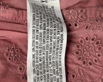 Forever 21 Dusty Rose Eyelet Ruffle Side-Tie Crop Top