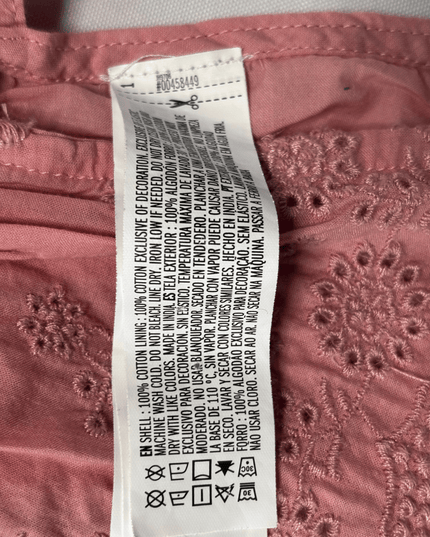 Forever 21 Dusty Rose Eyelet Ruffle Side-Tie Crop Top