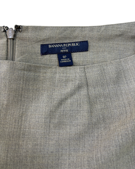 Banana Republic Petite Classic Grey Office Pencil Skirt - L