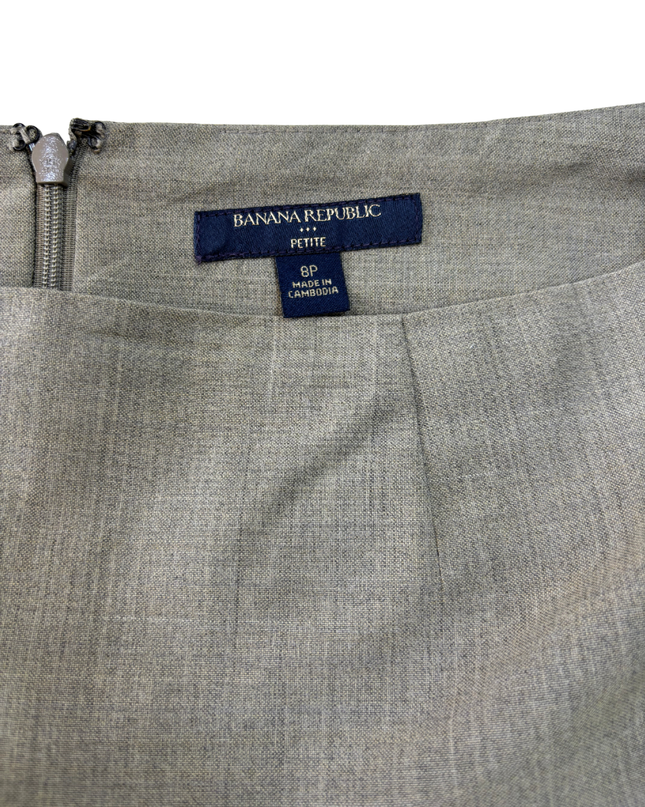Banana Republic Petite Classic Grey Office Pencil Skirt - L