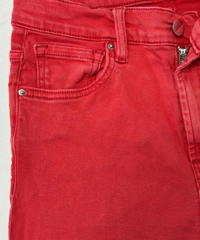 MNG Denim Sienna Red Straight Leg Jeans - XS | Waist: 26"