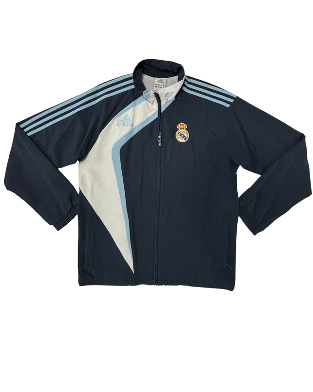 Adidas Real Madrid Navy & White Full-Zip Training Jacket