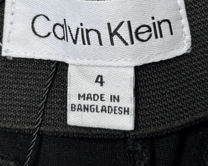 Calvin Klein Black High-Rise Stretch Slim Pants
