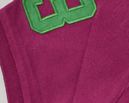 Ralph Lauren Sport #3 Sleeve Patch Magenta Polo Shirt