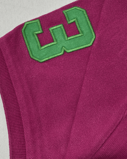 Ralph Lauren Sport #3 Sleeve Patch Magenta Polo Shirt