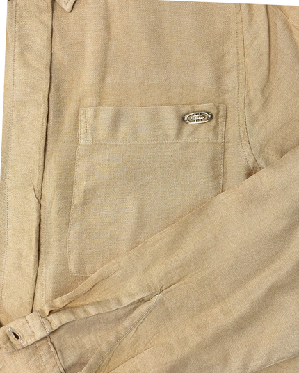 U.S. Polo Assn. Longline Tan Utility Shirt Dress