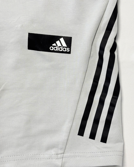 Adidas Originals Light Gray Marl 3-Stripes Shorts