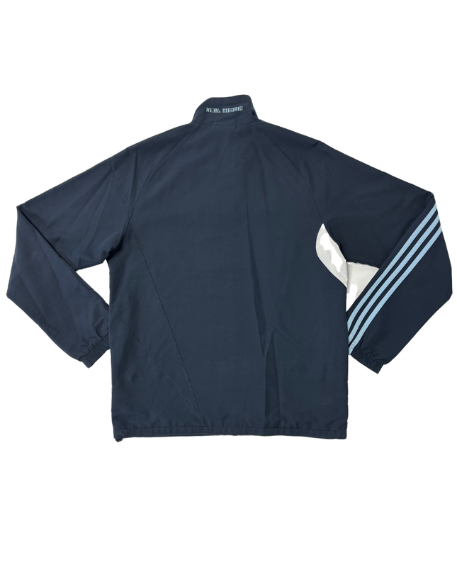 Adidas Real Madrid Navy & White Full-Zip Training Jacket