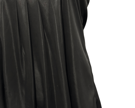DKNY Jeans Black Satin Halter Backless Pleated Top