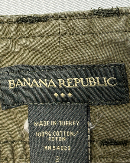Banana Republic Y2K Olive Green Wide Leg Utility Strap Cargo Pants