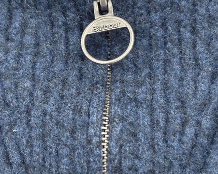 Barbour Half-Zip Textured Knit in Navy Sweater