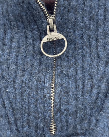 Barbour Half-Zip Textured Knit in Navy Sweater
