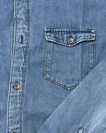 Calvin Klein Jeans Light Wash Denim Button-Up Shirt