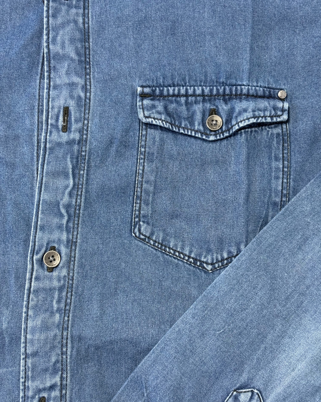 Calvin Klein Jeans Light Wash Denim Button-Up Shirt