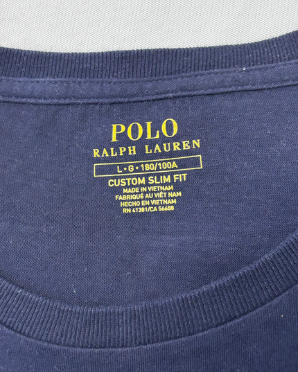 Ralph Lauren Custom Slim Fit Long-Sleeve Navy T-Shirt - L