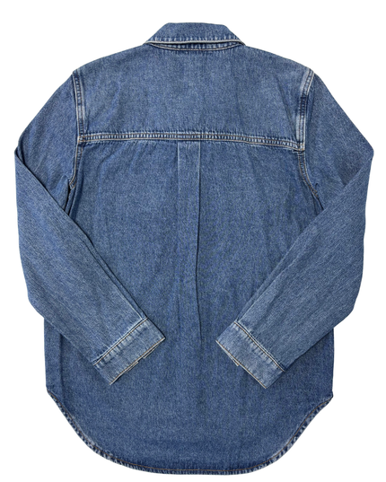 Zara Classic Blue Button-Up Denim Shirt