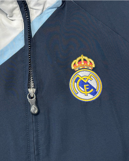Adidas Real Madrid Navy & White Full-Zip Training Jacket