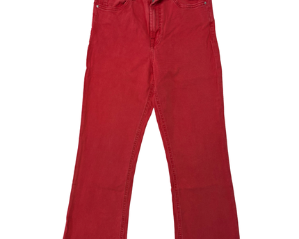 MNG Denim Sienna Red Straight Leg Jeans - XS | Waist: 26"