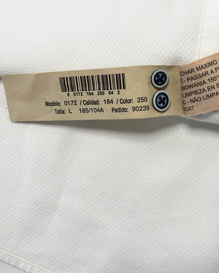 Massimo Dutti White Textured with Blue Elbow Patches Shirt