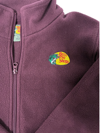Bass Pro Shops Maroon Full-Zip Fleece Jacket - XL