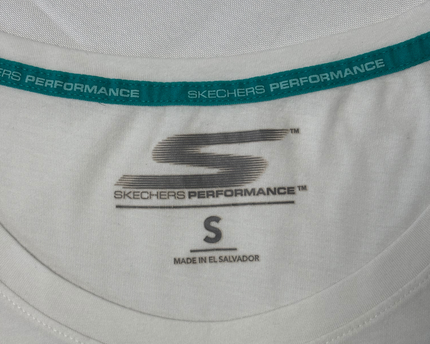 Skechers Performance White Asymmetrical Hem Active T-Shirt - S