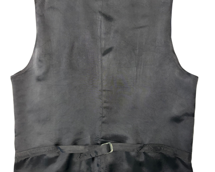 ZARA MAN Charcoal Grey Micro-Check Tailored Waistcoat