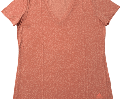 Adidas Coral Pink V-Neck Lightweight Training T-Shirt