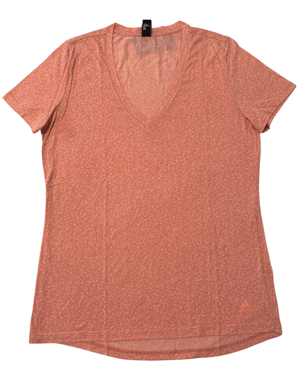 Adidas Coral Pink V-Neck Lightweight Training T-Shirt