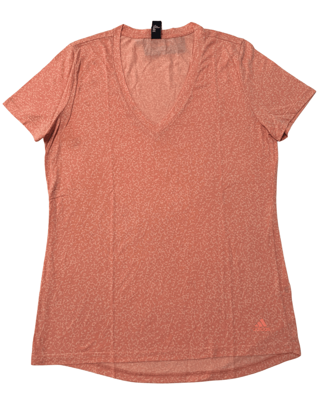 Adidas Coral Pink V-Neck Lightweight Training T-Shirt