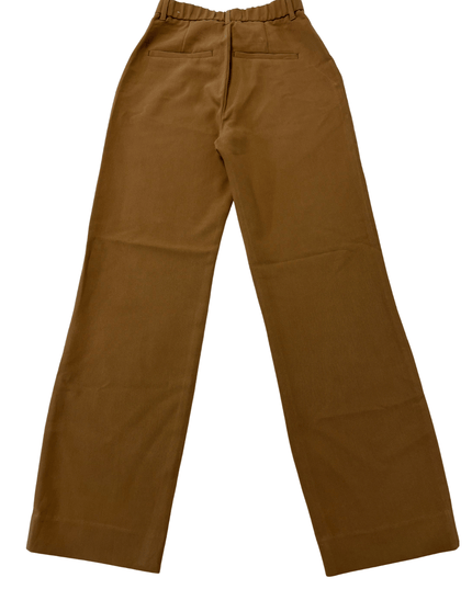 Abercrombie & Fitch Brown Tailored Pleated Wide Leg Trousers
