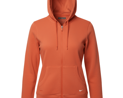 Nike Orange Full-Zip Sportswear Hoodie
