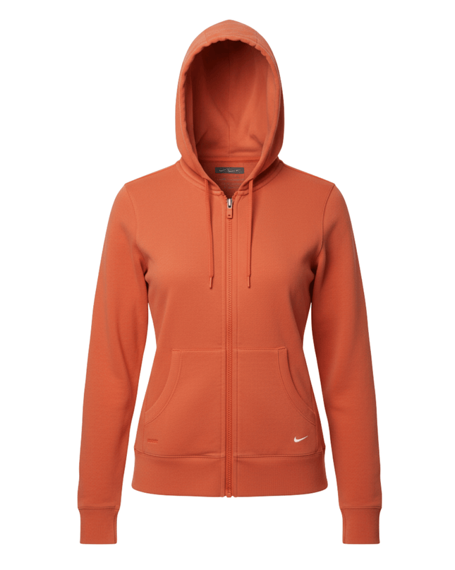 Nike Orange Full-Zip Sportswear Hoodie