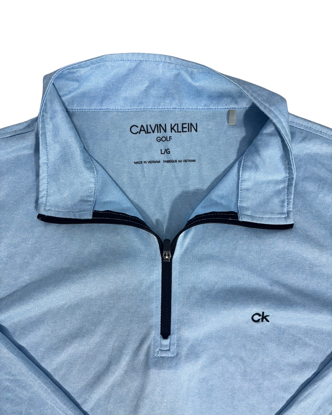 Calvin Klein Golf Light Blue 1/4 Zip Pullover - M