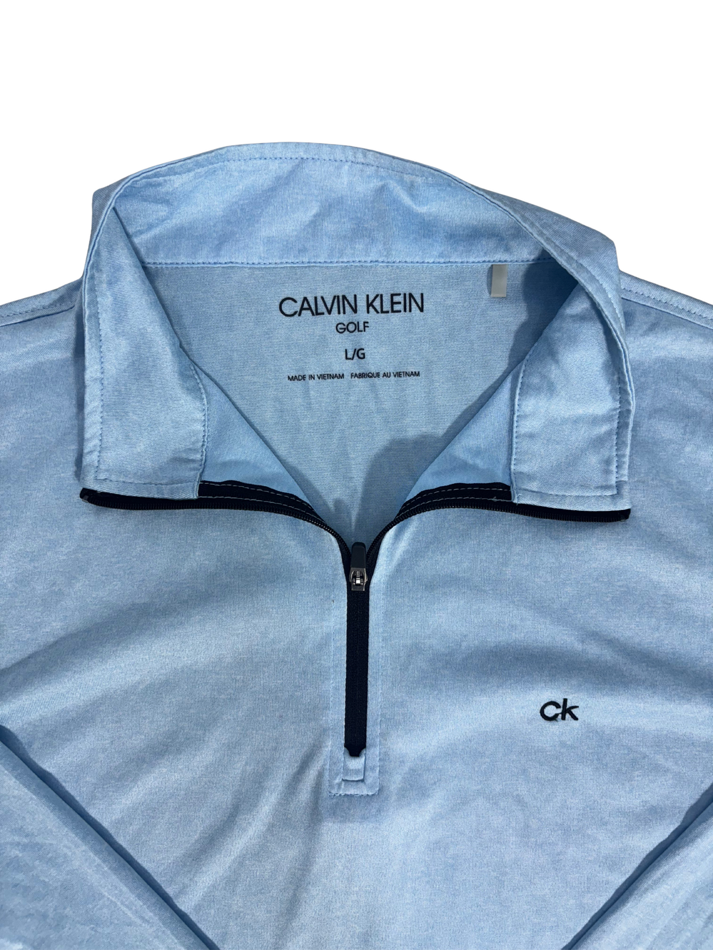Calvin Klein Golf Light Blue 1/4 Zip Pullover - M