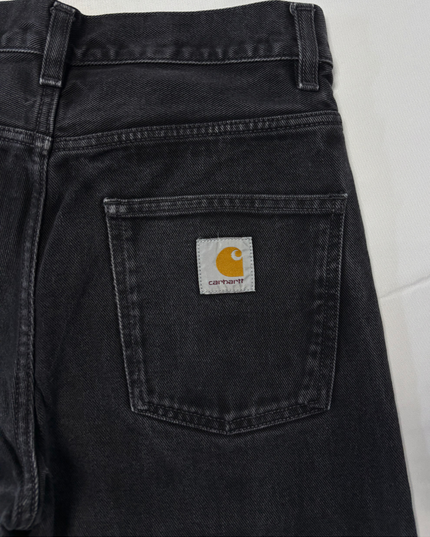 Carhartt WIP Black Washed Straight Fit Denim Jeans – S | Waist: 30"