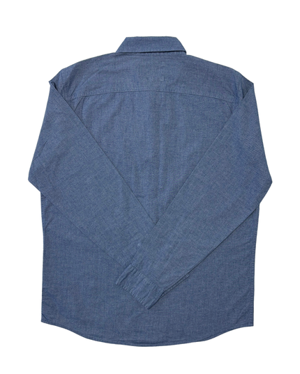 Hollister Stretch Chambray Blue Button-Down Shirt - L