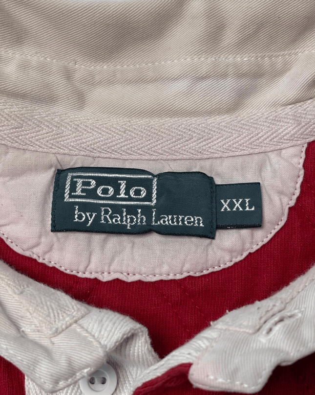 COLLECTIBLE Ralph Lauren Double Pony Logo Red Rugby Shirt
