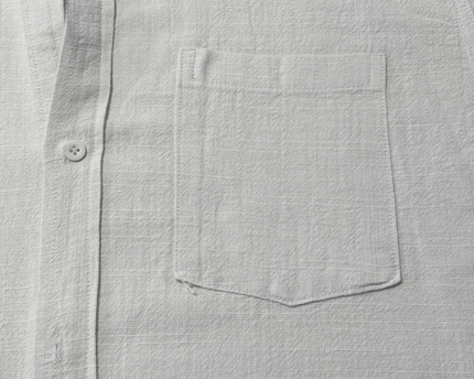 Dara Textured Cotton White Button-Up Shirt