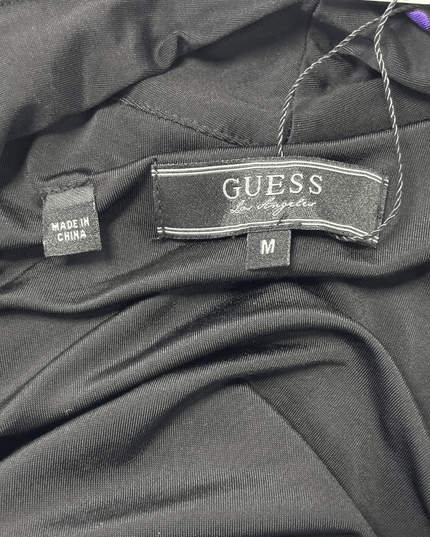 Guess Los Angeles Black Cowl Neck Sleeveless Printed Blouse